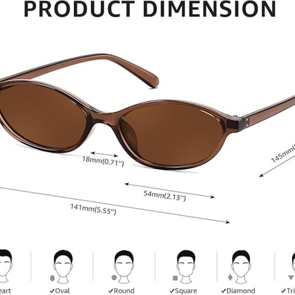 Retro Oval Cat Eye Sunglasses